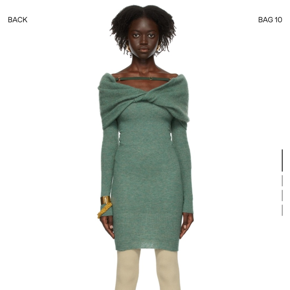JACQUEMUS green la robe ascua knit dress